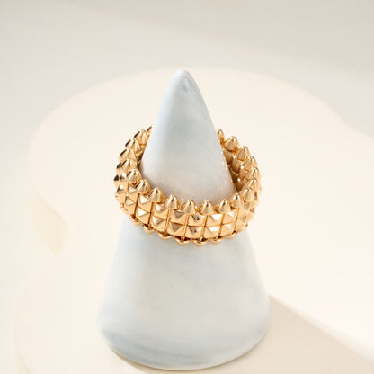 [✨ROSE💎]CLASH 9.2MM DOUBLE ROW RING