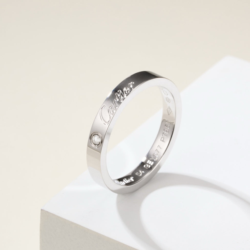 [✨ROSE💎]LOVE RING 4MM 1 DIAMOND