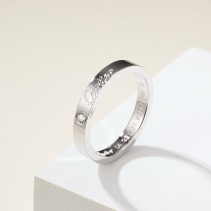[✨ROSE💎]LOVE RING 4MM 1 DIAMOND