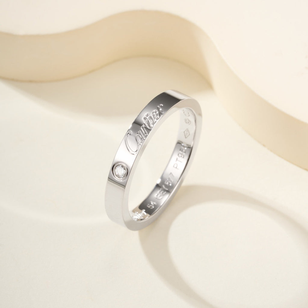 [✨ROSE💎]LOVE RING 4MM 1 DIAMOND