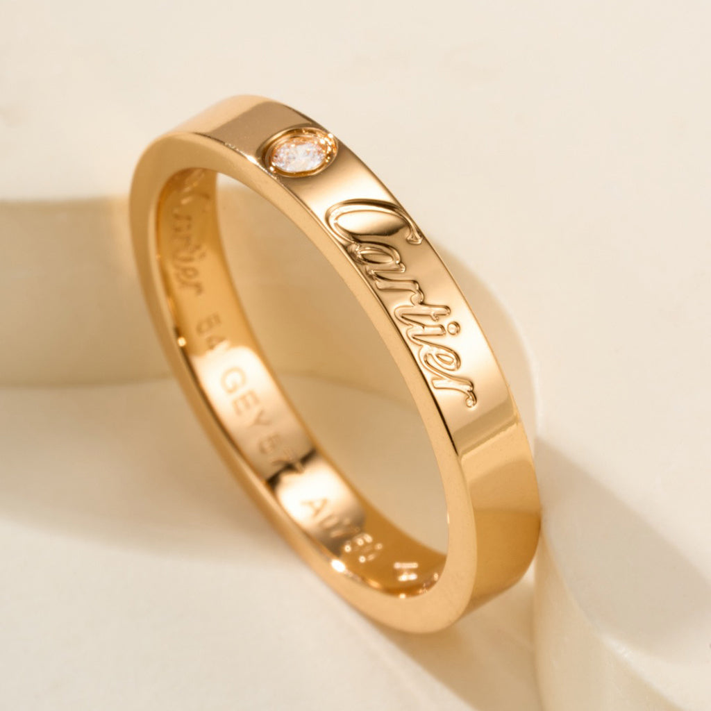 [✨ROSE💎]LOVE RING 4MM 1 DIAMOND