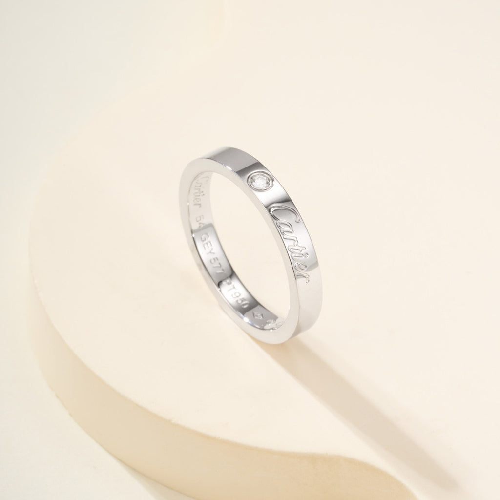 [✨ROSE💎]LOVE RING 4MM 1 DIAMOND