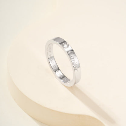 [✨ROSE💎]LOVE RING 4MM 1 DIAMOND