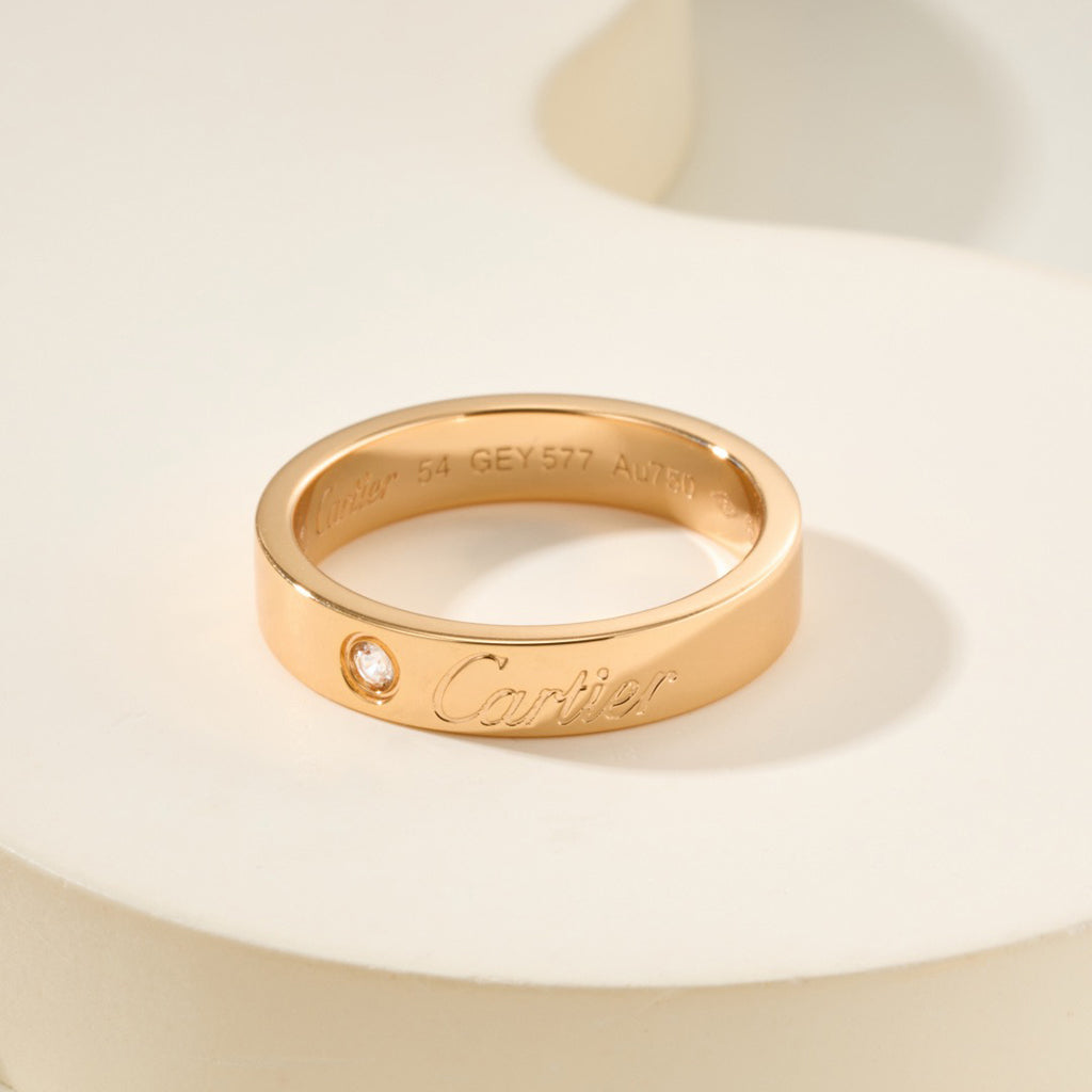 [✨ROSE💎]LOVE RING 4MM 1 DIAMOND
