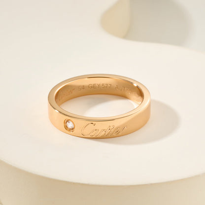 [✨ROSE💎]LOVE RING 4MM 1 DIAMOND