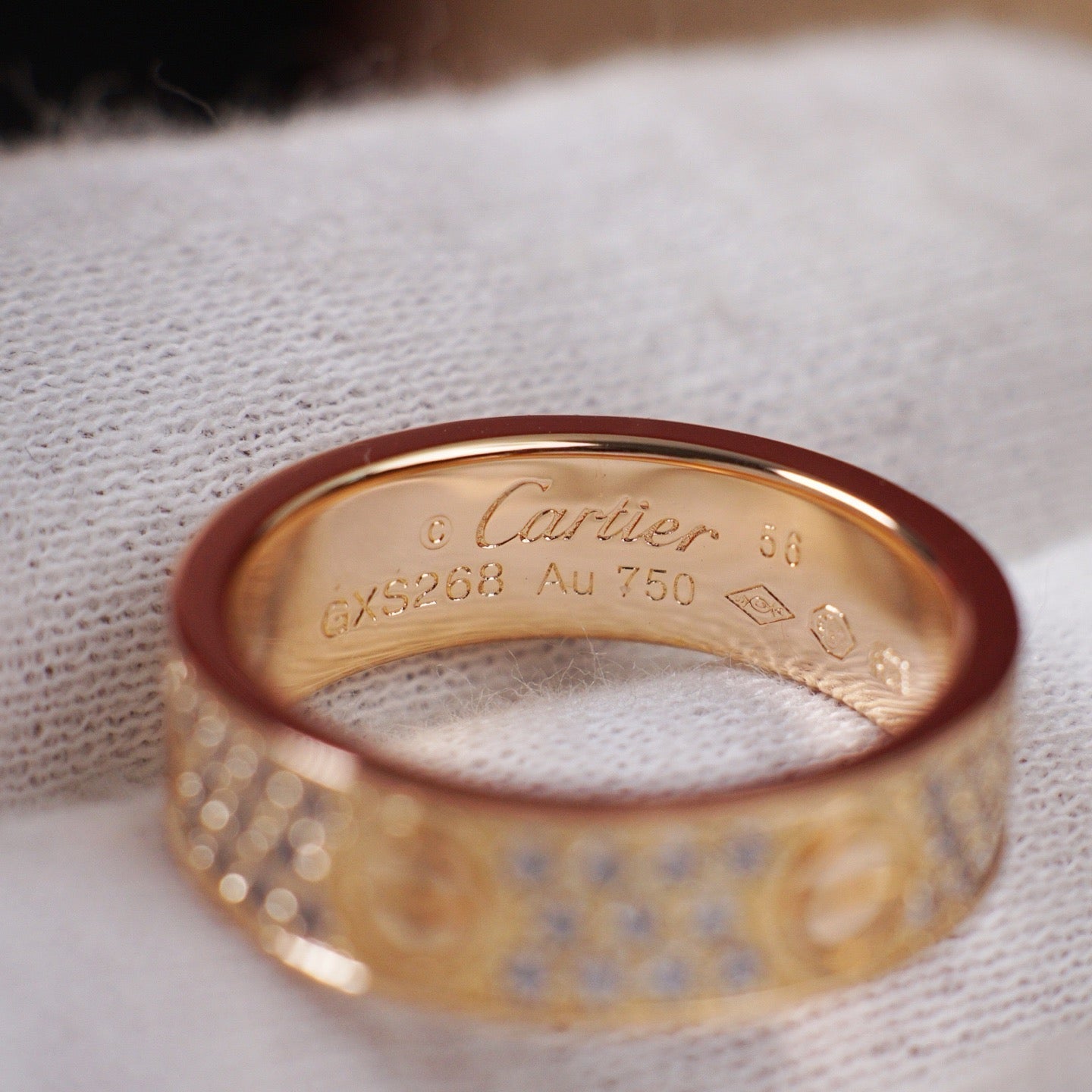 [✨ROSE💎]LOVE RING 5.5MM DIAMONDS PAVED