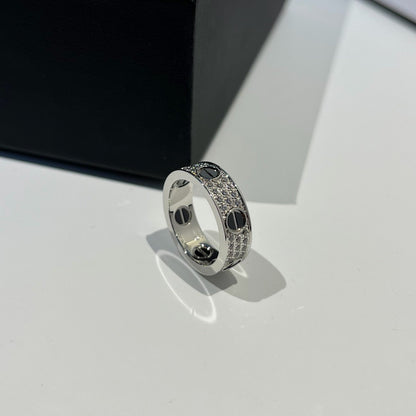 [✨ROSE💎]LOVE RING 5.5MM DIAMONDS PAVED CERAMIC