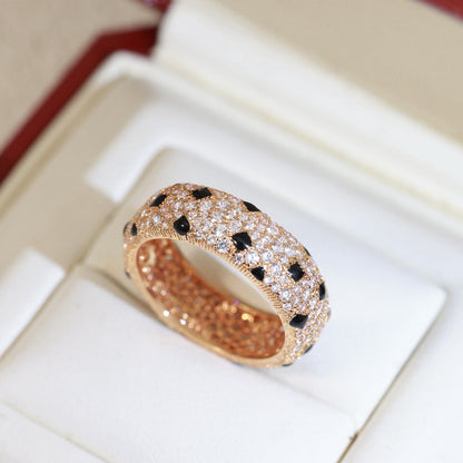 [✨ROSE💎]PANTHERE SPOTTED FULL DIAMOND RING