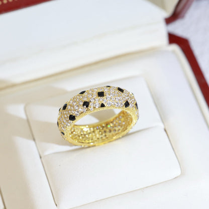 [✨ROSE💎]PANTHERE SPOTTED FULL DIAMOND RING