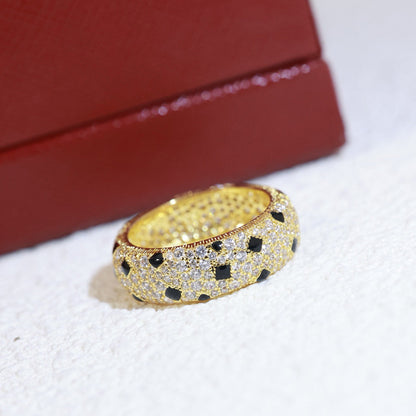 [✨ROSE💎]PANTHERE SPOTTED FULL DIAMOND RING