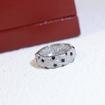 [✨ROSE💎]PANTHERE SPOTTED FULL DIAMOND RING
