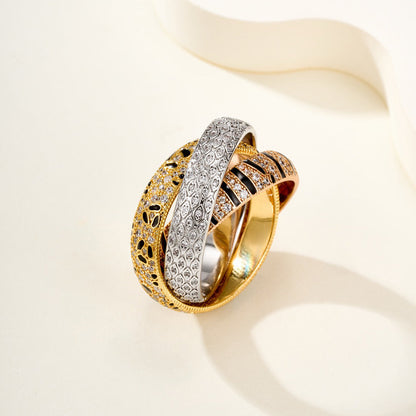 [✨ROSE💎]TRINITY  RING LEOPARD PRINT