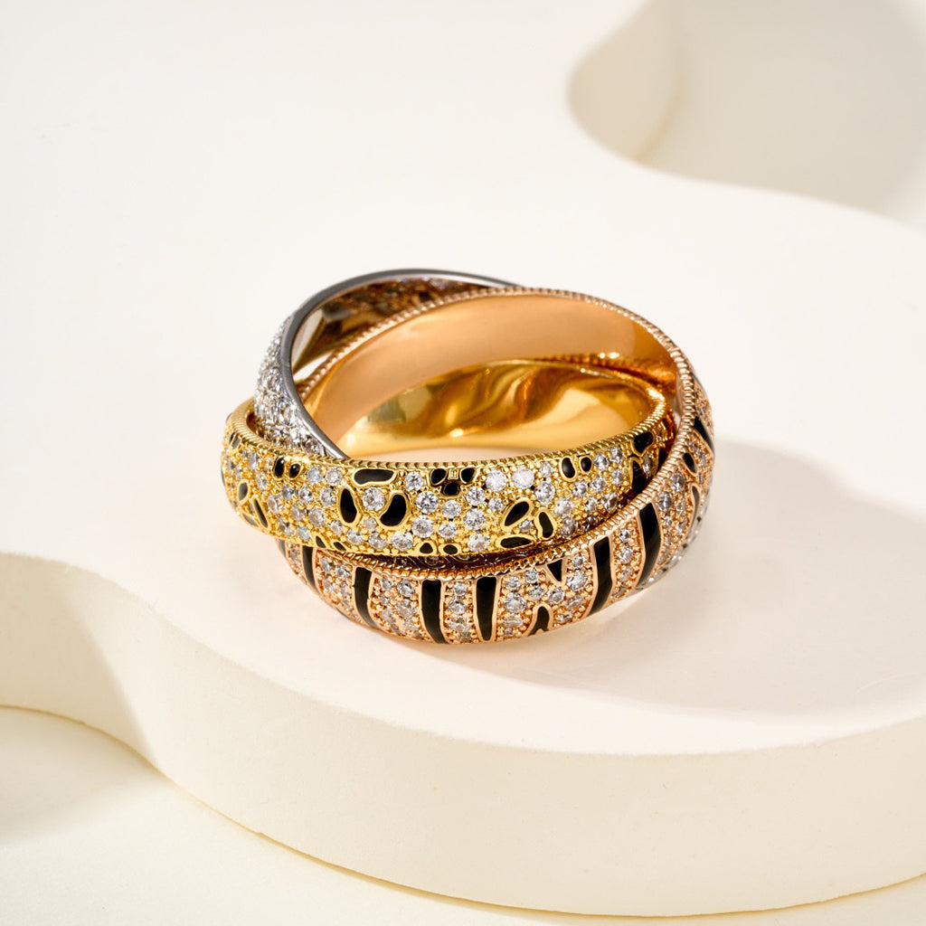 [✨ROSE💎]TRINITY  RING LEOPARD PRINT