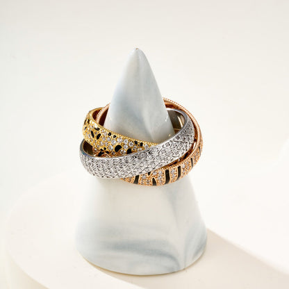 [✨ROSE💎]TRINITY  RING LEOPARD PRINT