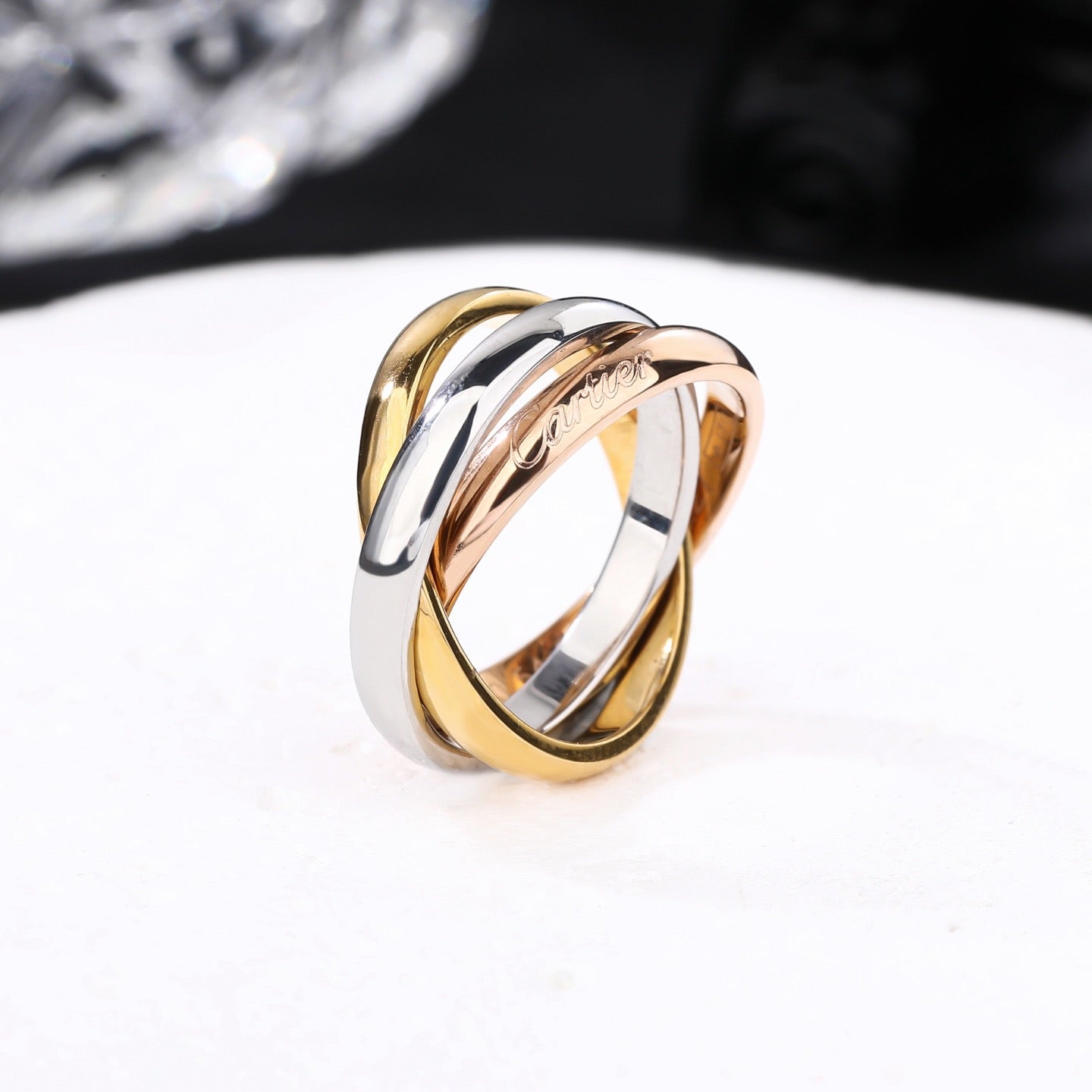 [✨ROSE💎]TRINITY 3.2MM RING COLLECTION