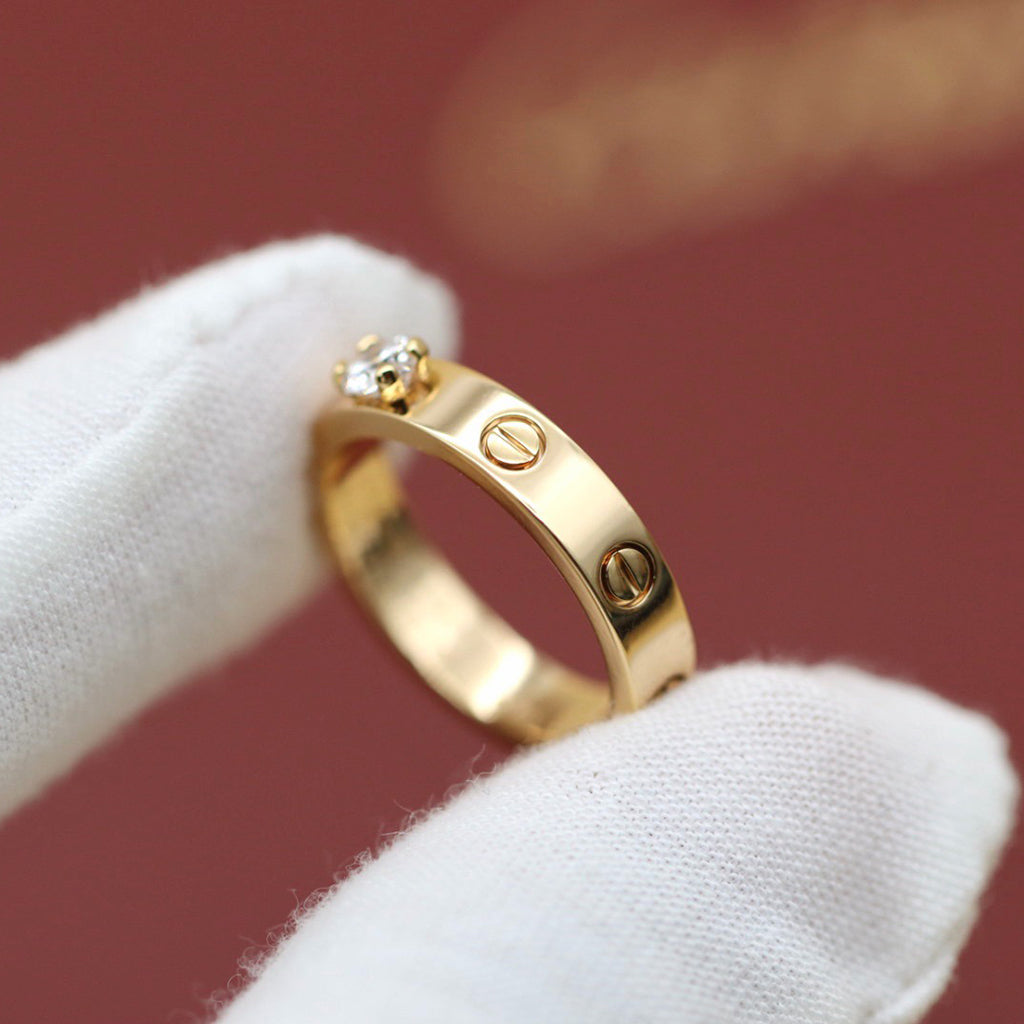 [✨ROSE💎]LOVE RING 3.6MM 1 BIG DIAMOND