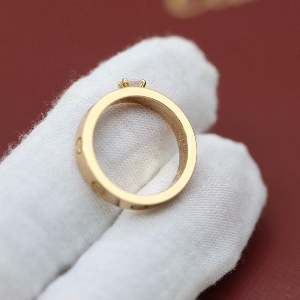 [✨ROSE💎]LOVE RING 3.6MM 1 BIG DIAMOND