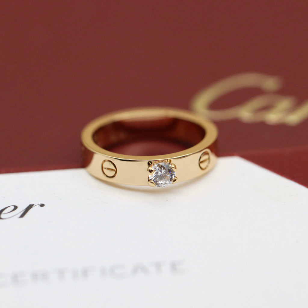 [✨ROSE💎]LOVE RING 3.6MM 1 BIG DIAMOND