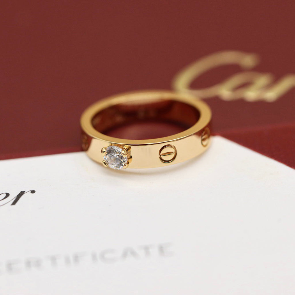 [✨ROSE💎]LOVE RING 3.6MM 1 BIG DIAMOND