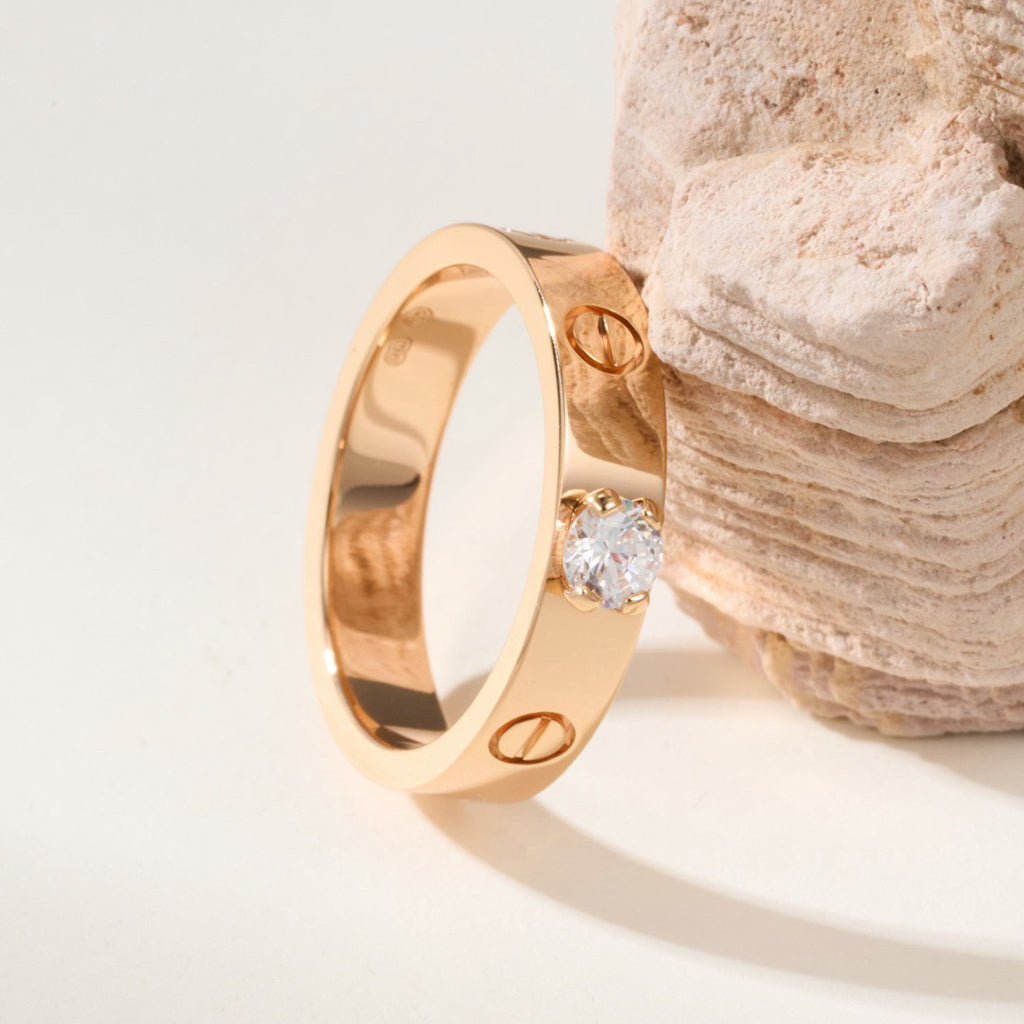 [✨ROSE💎]LOVE RING 3.6MM 1 BIG DIAMOND