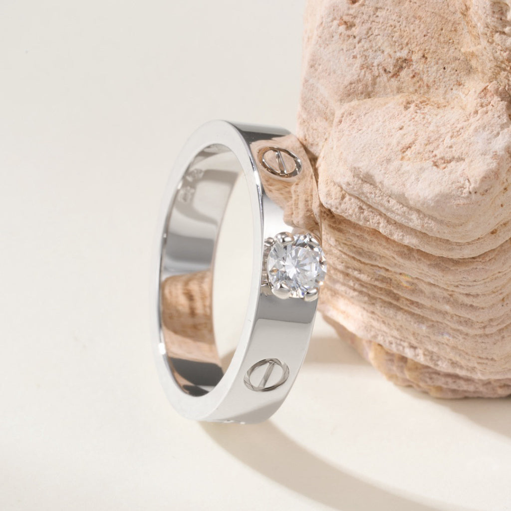 [✨ROSE💎]LOVE RING 3.6MM 1 BIG DIAMOND