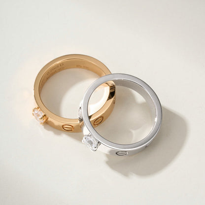 [✨ROSE💎]LOVE RING 3.6MM 1 BIG DIAMOND