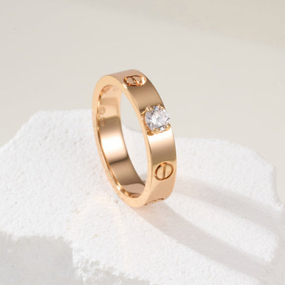 [✨ROSE💎]LOVE RING 3.6MM 1 BIG DIAMOND