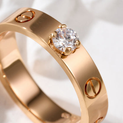 [✨ROSE💎]LOVE RING 3.6MM 1 BIG DIAMOND