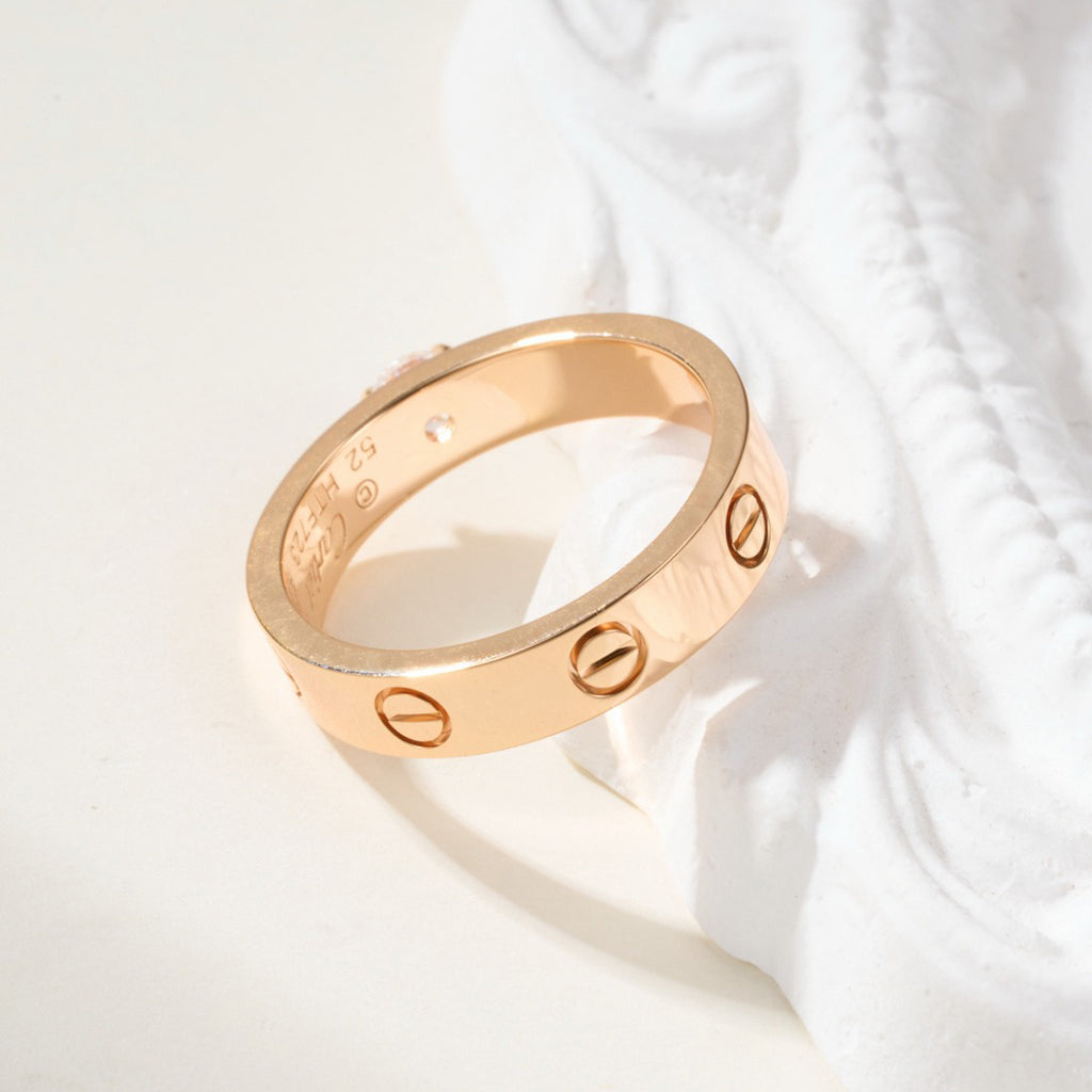 [✨ROSE💎]LOVE RING 3.6MM 1 BIG DIAMOND