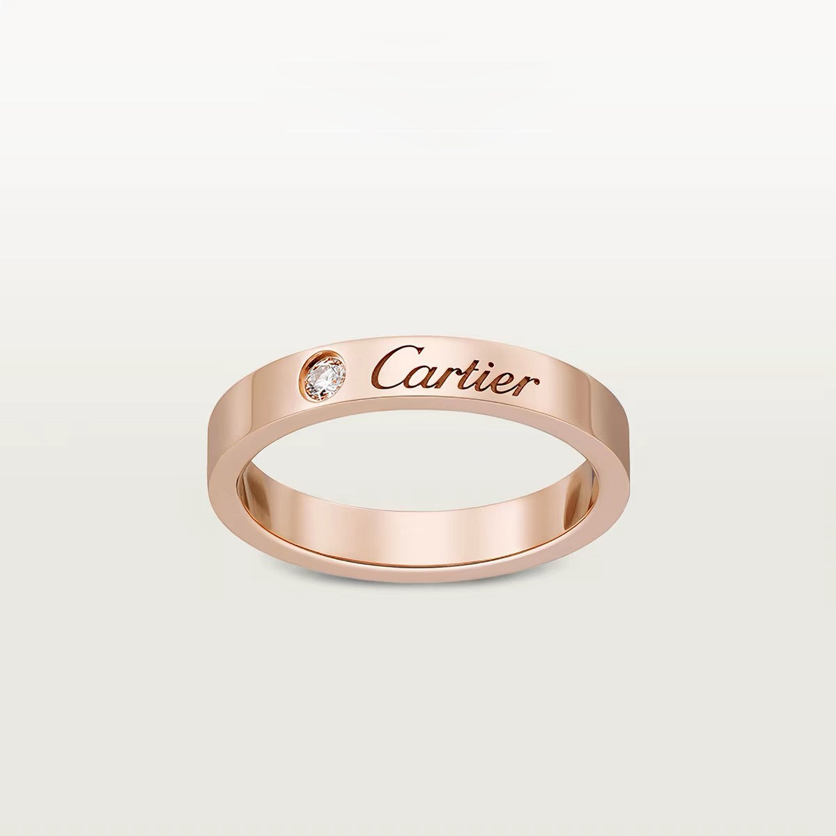 [✨ROSE💎]LOVE RING 4MM 1 DIAMOND