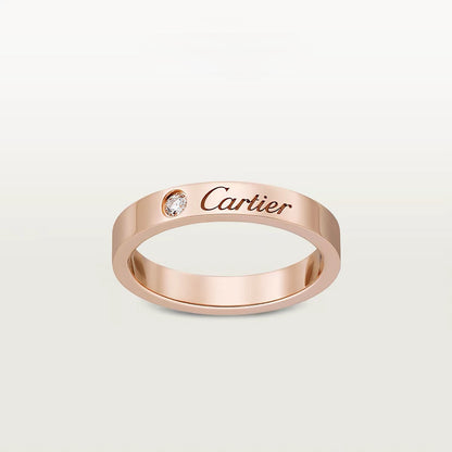 [✨ROSE💎]LOVE RING 4MM 1 DIAMOND