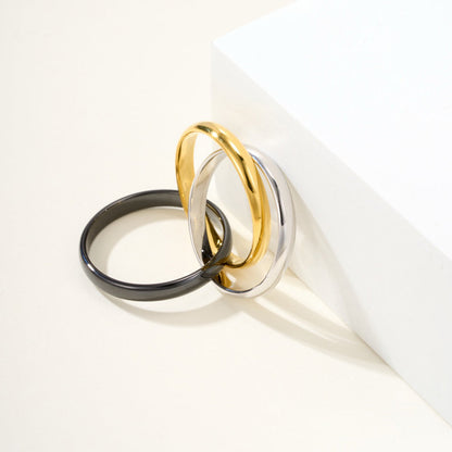 [✨ROSE💎]TRINITY 3.2MM RING BLACK CERAMIC