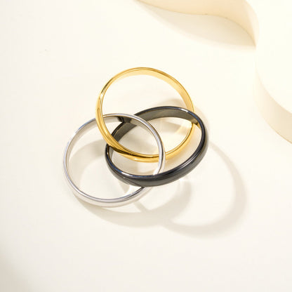 [✨ROSE💎]TRINITY 3.2MM RING BLACK CERAMIC