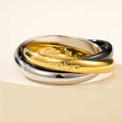 [✨ROSE💎]TRINITY 3.2MM RING BLACK CERAMIC