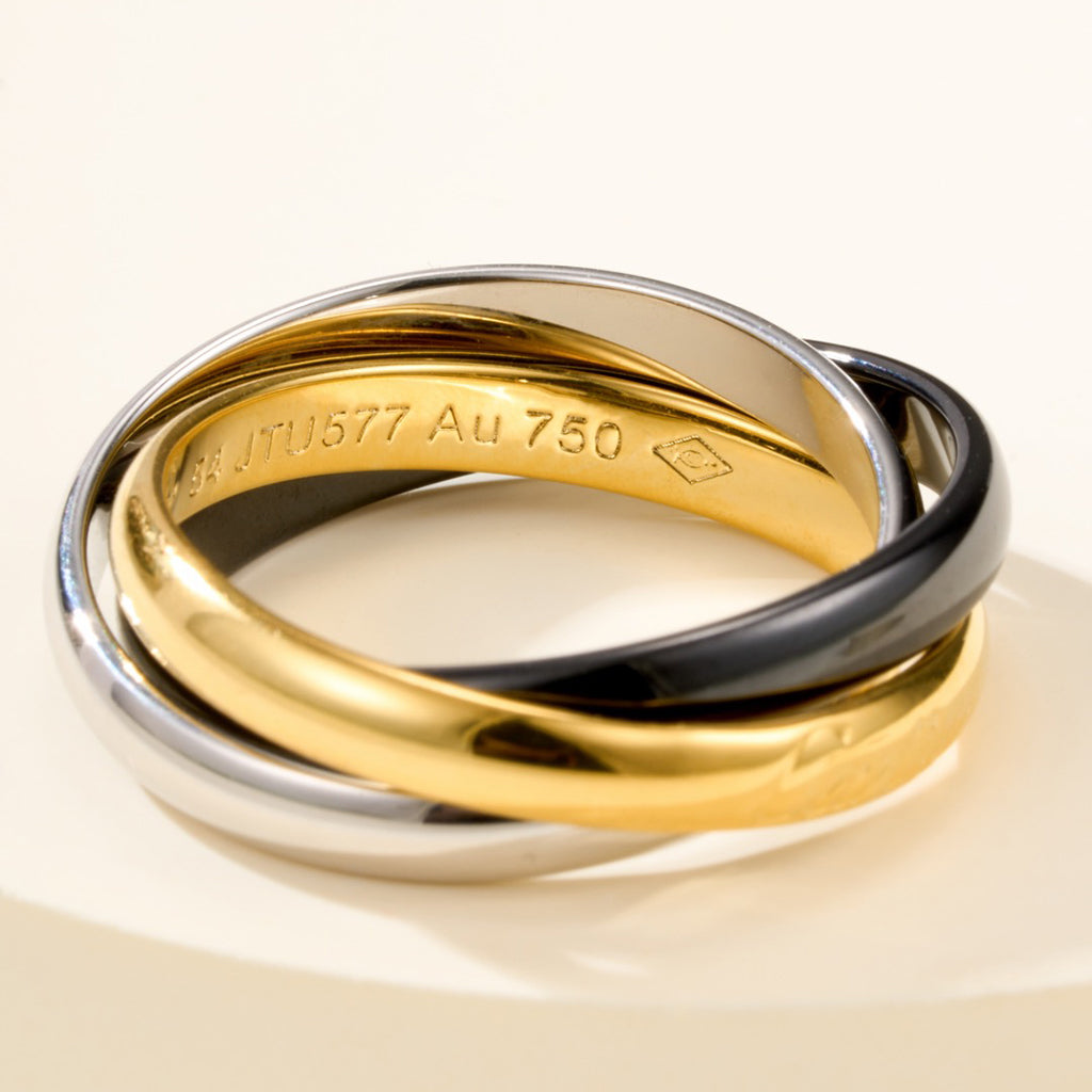 [✨ROSE💎]TRINITY 3.2MM RING BLACK CERAMIC