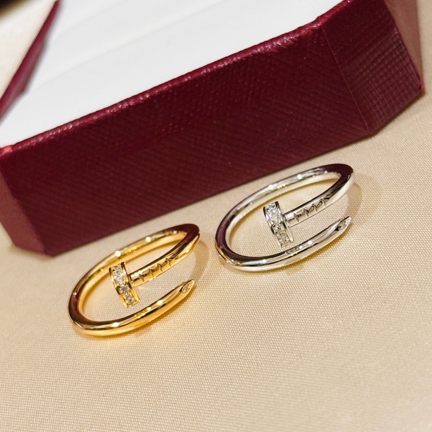 [✨ROSE💎]JUSTE 1.8MM HALF DIAMOND RING