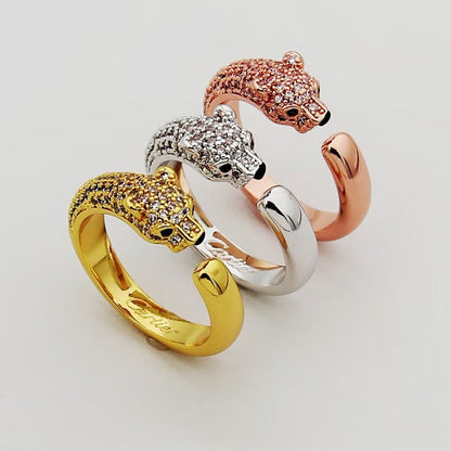 [✨ROSE💎]PANTHERE HALF DIAMOND SMALL RING