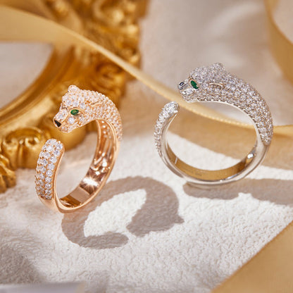 [✨ROSE💎]PANTHERE FULL DIAMOND SMALL RING