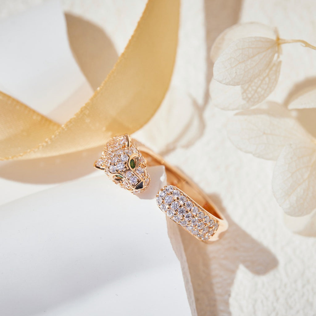 [✨ROSE💎]PANTHERE FULL DIAMOND SMALL RING