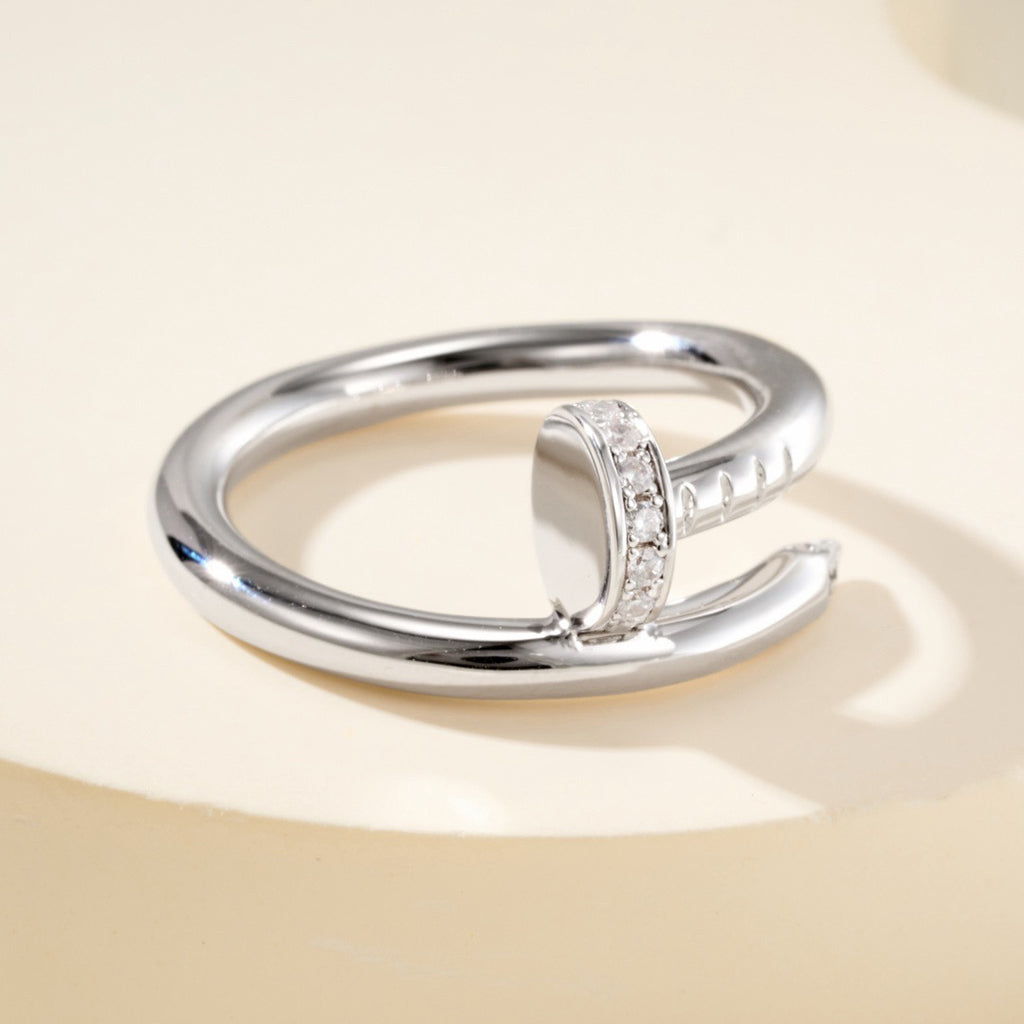 [✨ROSE💎]JUSTE RING 2.6MM HALF DIAMOND