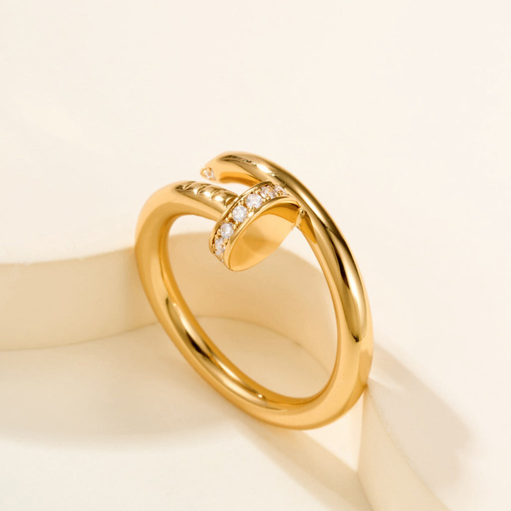 [✨ROSE💎]JUSTE RING 2.6MM HALF DIAMOND