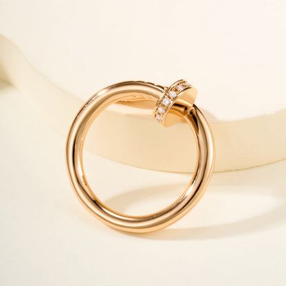 [✨ROSE💎]JUSTE RING 2.6MM HALF DIAMOND