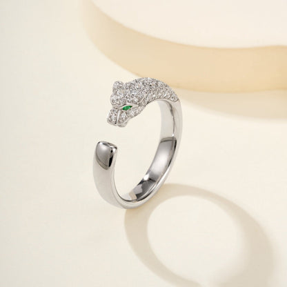 [✨ROSE💎]PANTHERE HALF DIAMOND SMALL RING