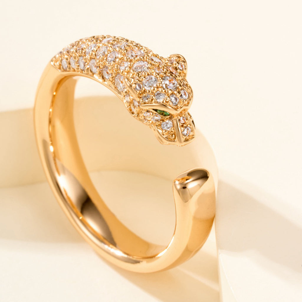 [✨ROSE💎]PANTHERE HALF DIAMOND SMALL RING