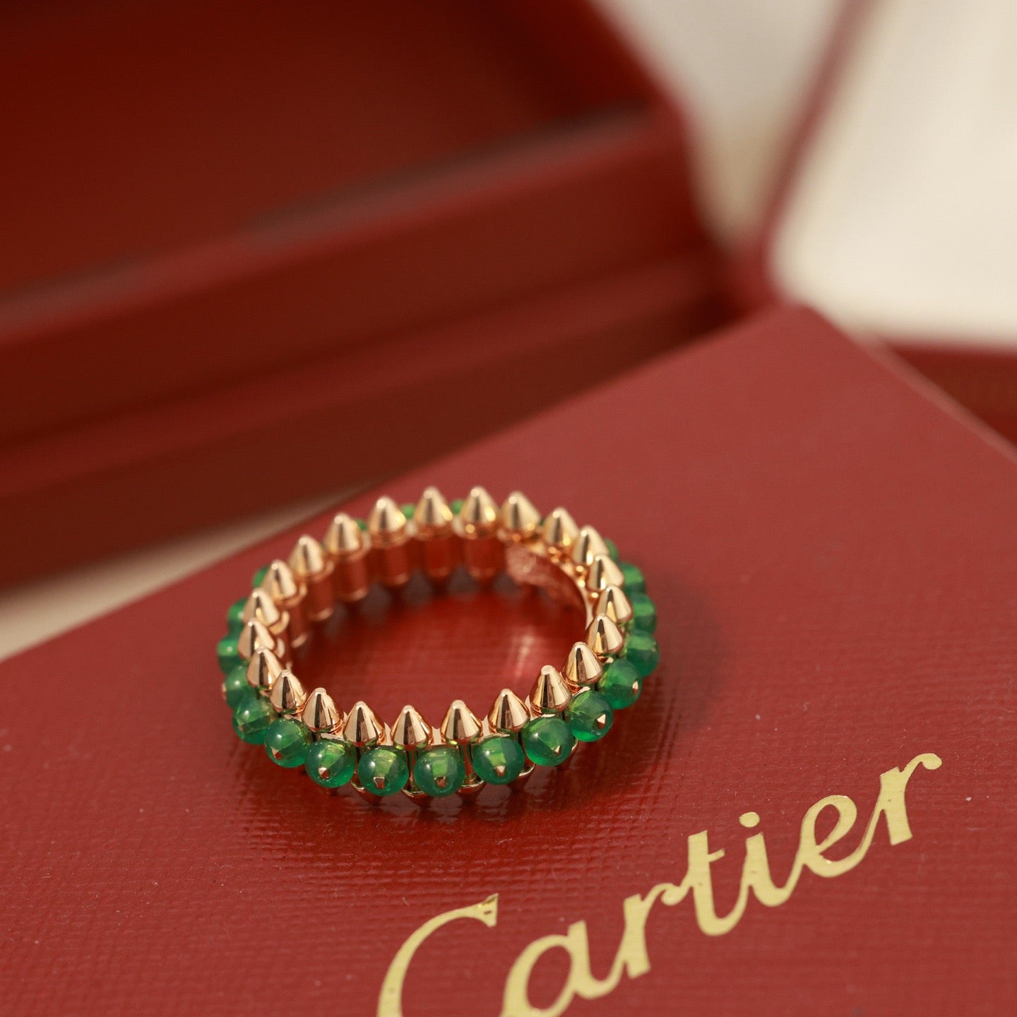 [✨ROSE💎]CLASH 7.9MM AGATE CHALCEDONY RING