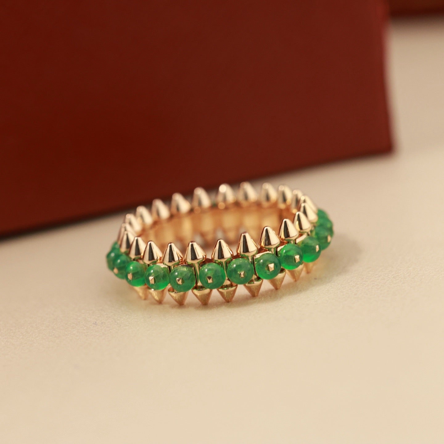 [✨ROSE💎]CLASH 7.9MM AGATE CHALCEDONY RING
