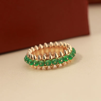 [✨ROSE💎]CLASH 7.9MM AGATE CHALCEDONY RING