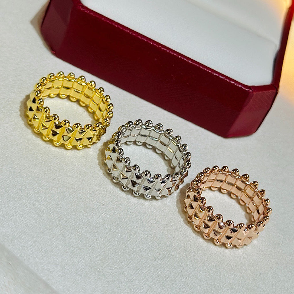 [✨ROSE💎]CLASH 9.2MM DOUBLE ROW RING