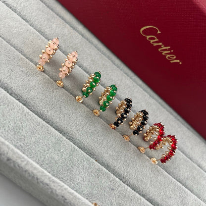 [✨ROSE💎]CLASH 7.9MM AGATE CHALCEDONY EARRINGS