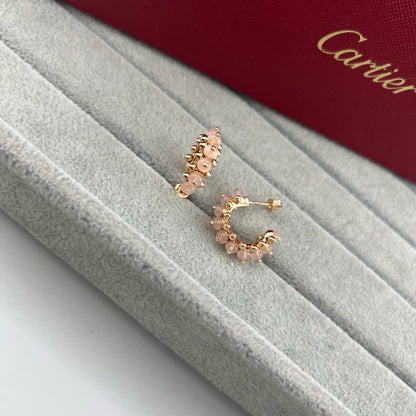 [✨ROSE💎]CLASH 7.9MM AGATE CHALCEDONY EARRINGS
